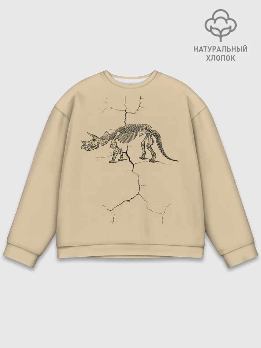 Мужской свитшот базовый / Triceratops skeleton