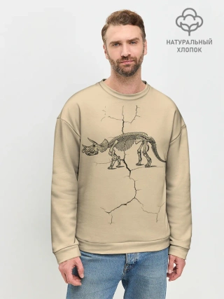 Мужской свитшот базовый / Triceratops skeleton