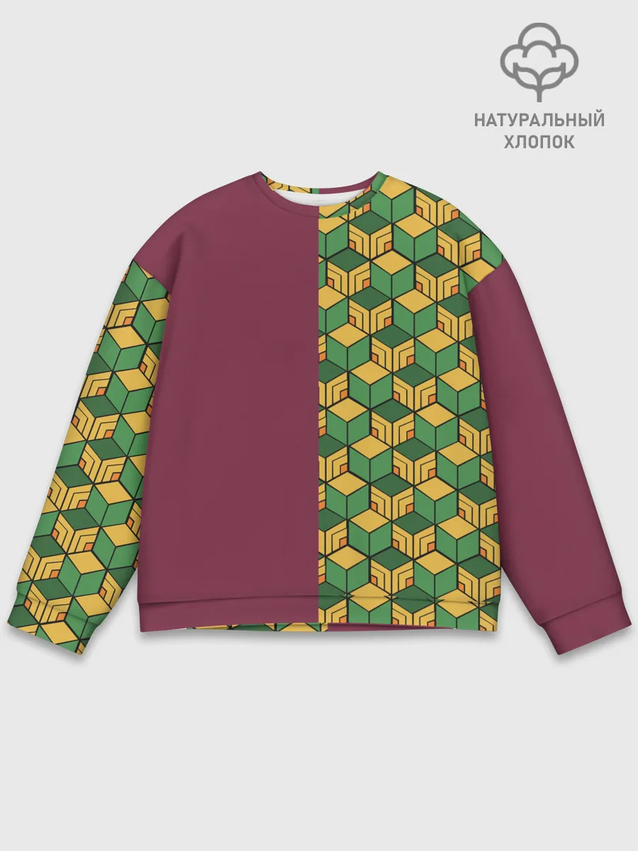 Мужской свитшот базовый / ГИЮ ТОМИОКА / KIMETSU NO YAIBA