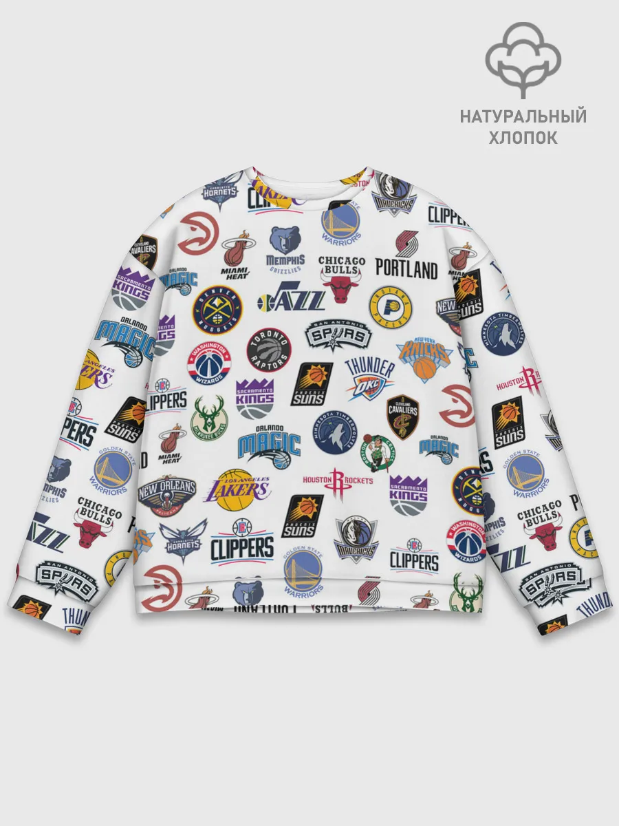 Мужской свитшот базовый / NBA Pattern | НБА Паттерн