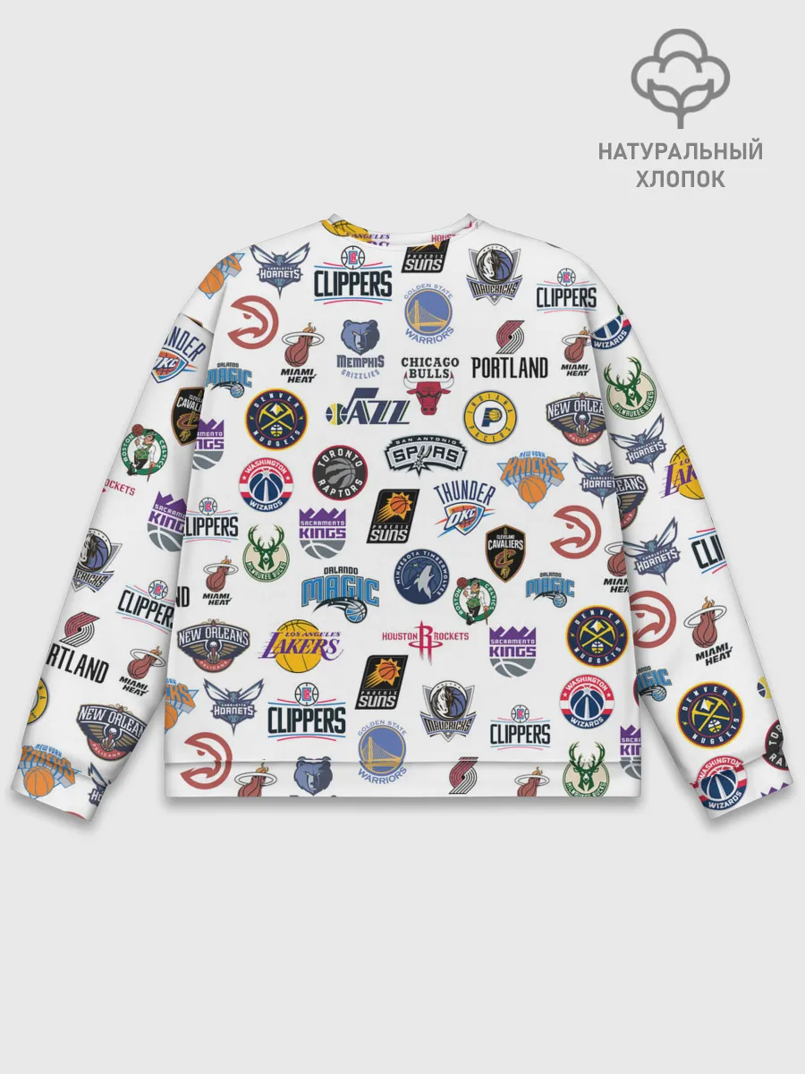 Мужской свитшот базовый / NBA Pattern | НБА Паттерн