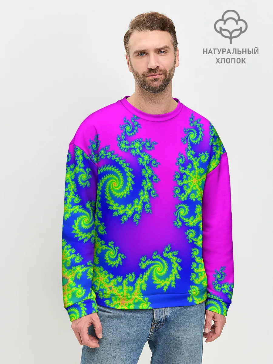 Мужской свитшот базовый / КИСЛОТНЫЙ НЕОН