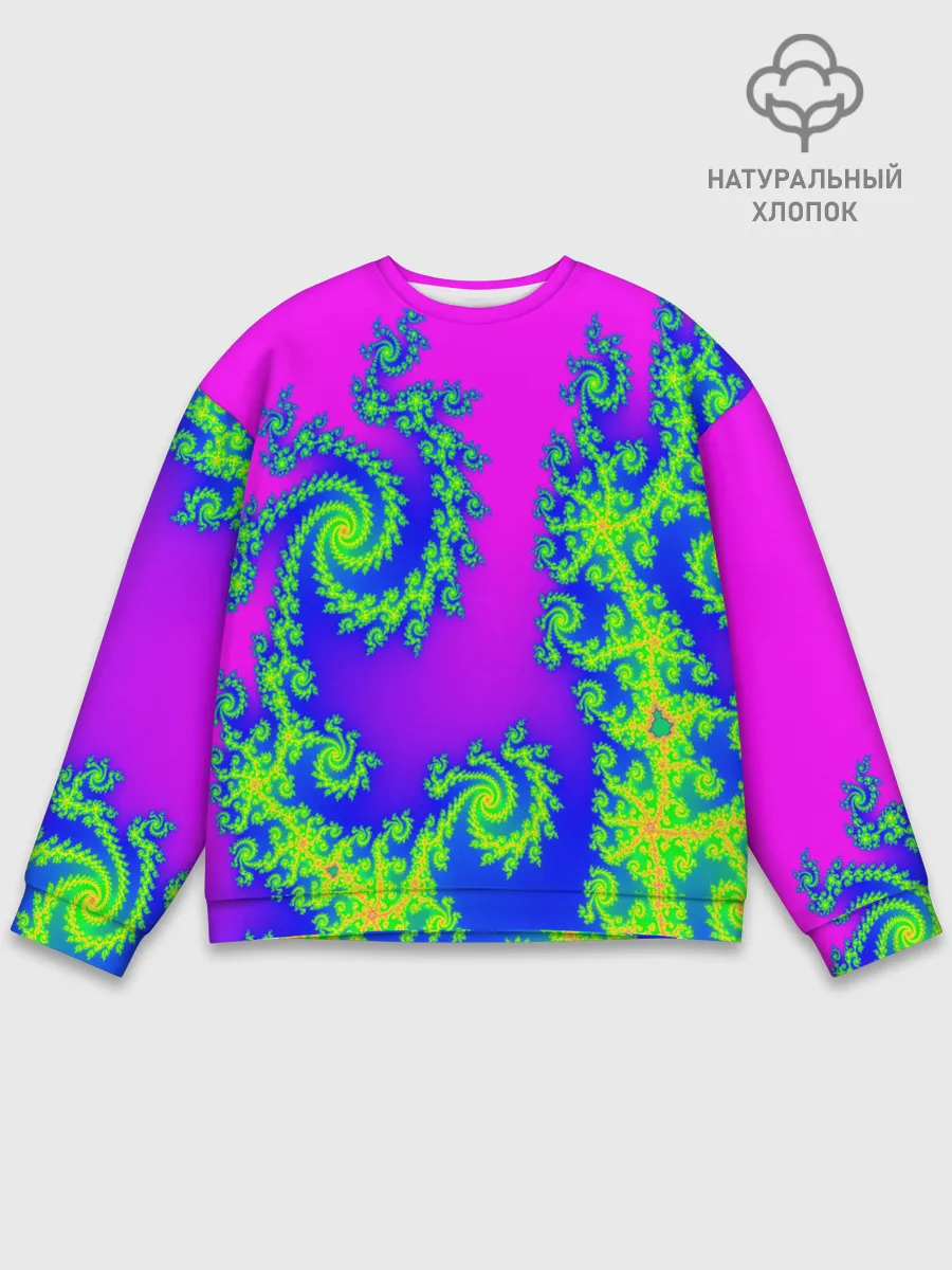 Мужской свитшот базовый / КИСЛОТНЫЙ НЕОН