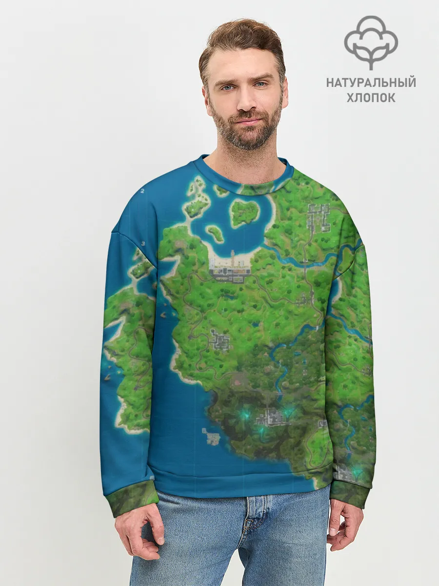 Мужской свитшот базовый / Fortnite карта