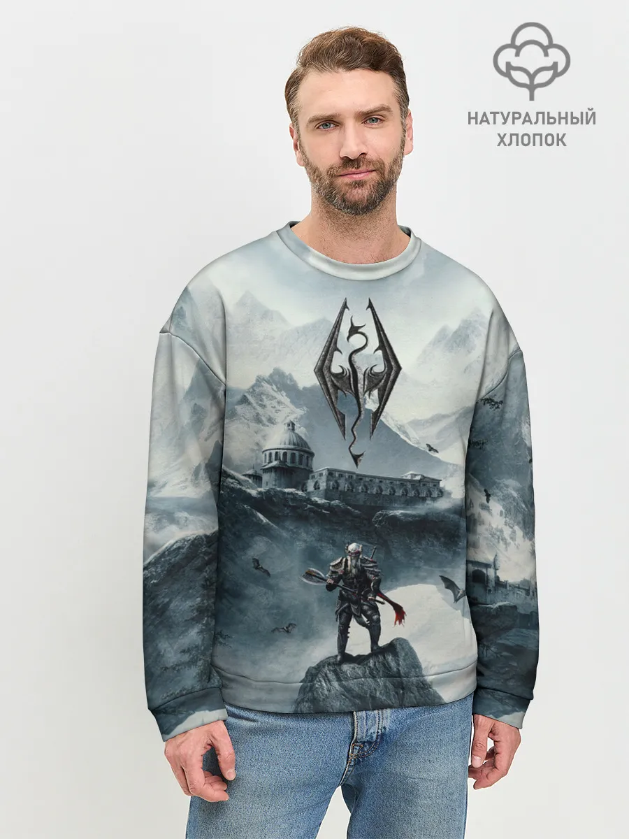Мужской свитшот базовый / Skyrim Warrior