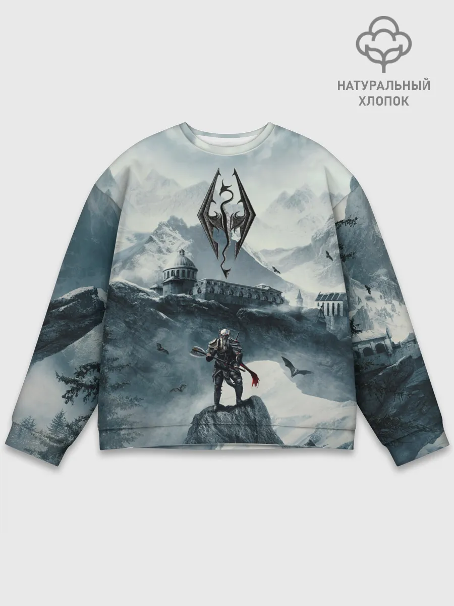 Мужской свитшот базовый / Skyrim Warrior