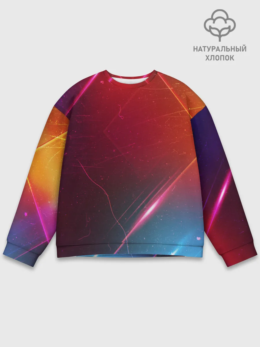 Мужской свитшот базовый / НЕОНОВАЯ АБСТРАКЦИЯ