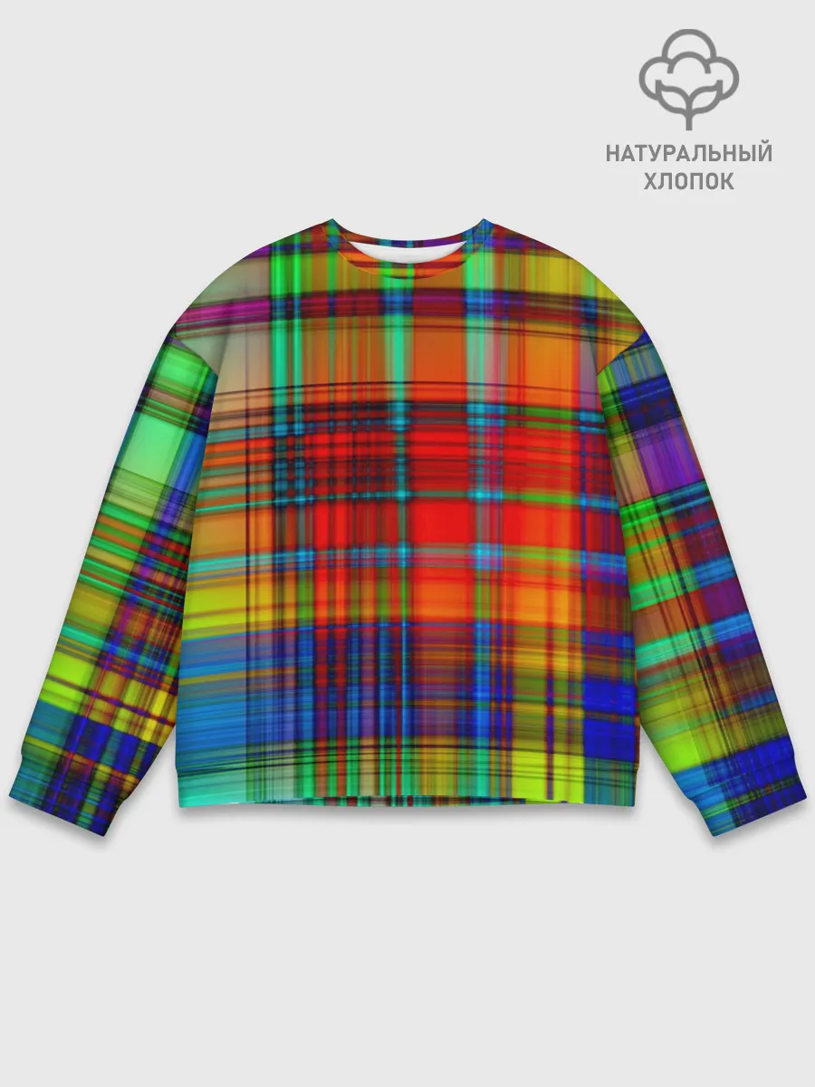 Мужской свитшот базовый / Радужная сетка