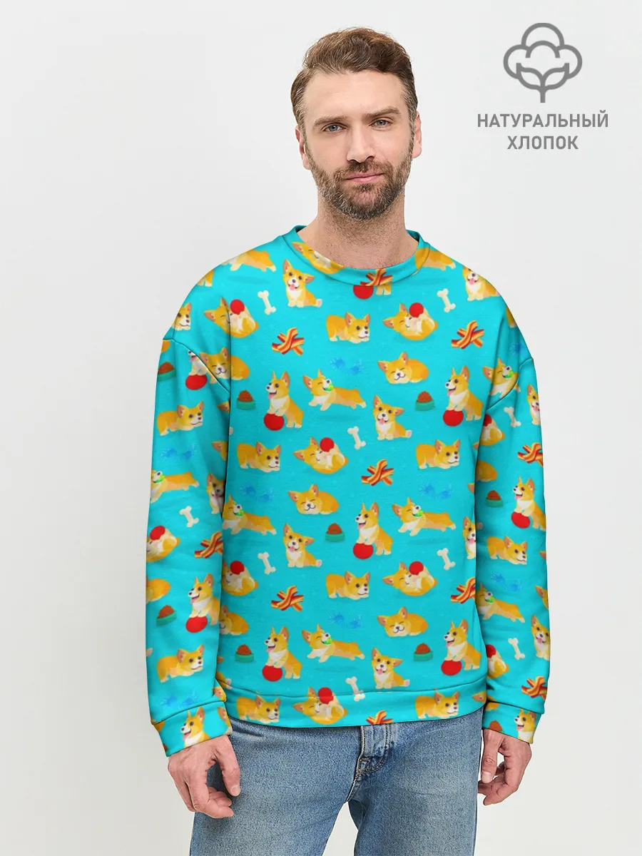 Мужской свитшот базовый / Корги