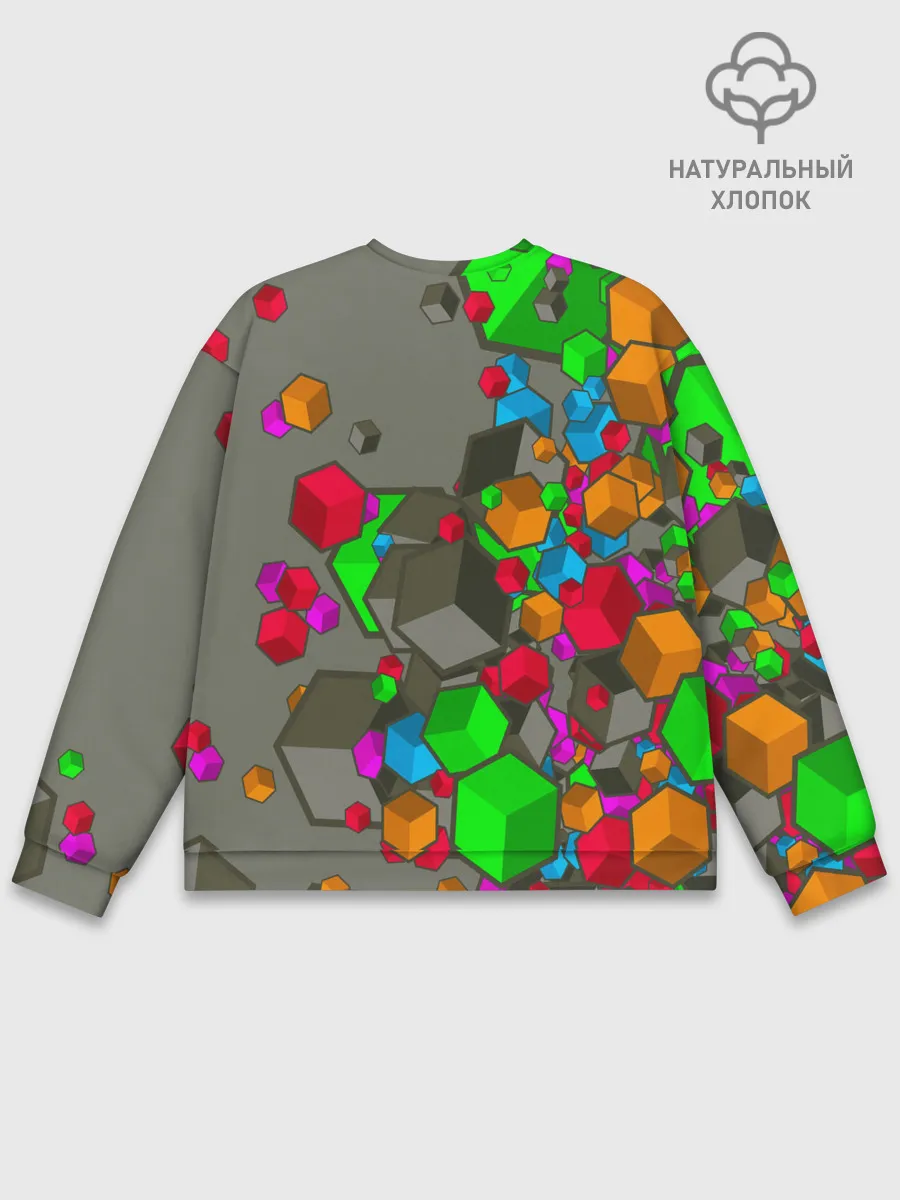 Мужской свитшот базовый / Кубики