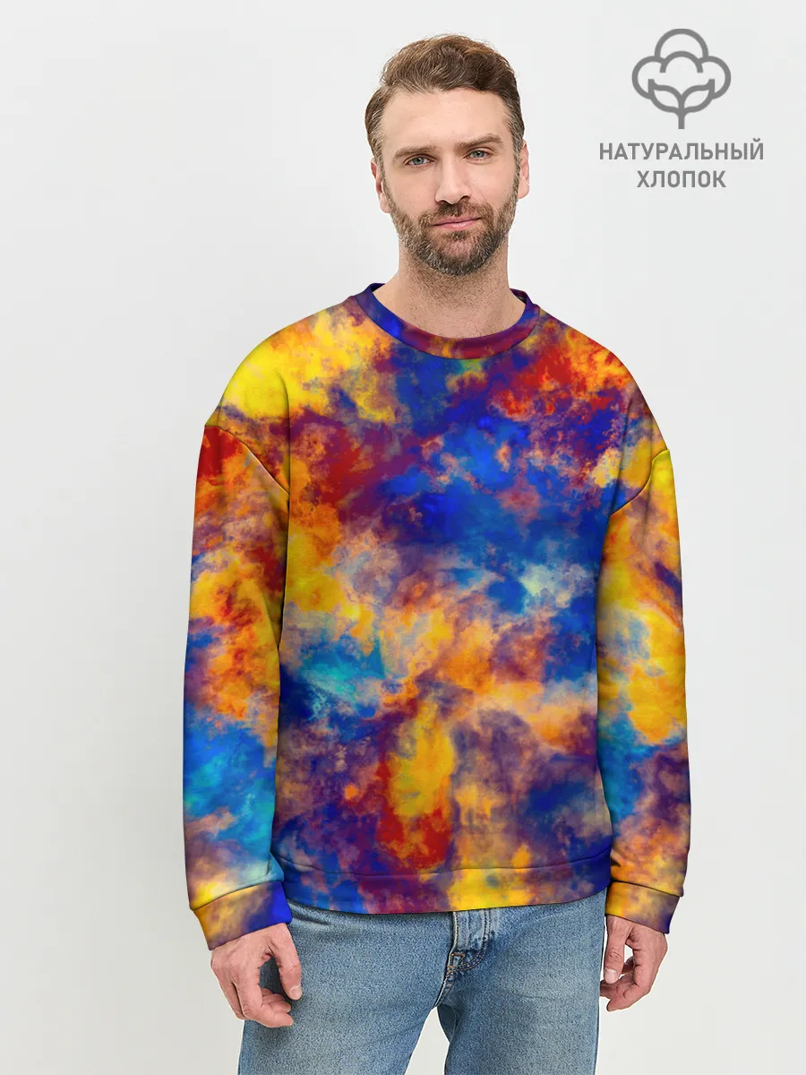 Мужской свитшот базовый / Огненно-синий полутон