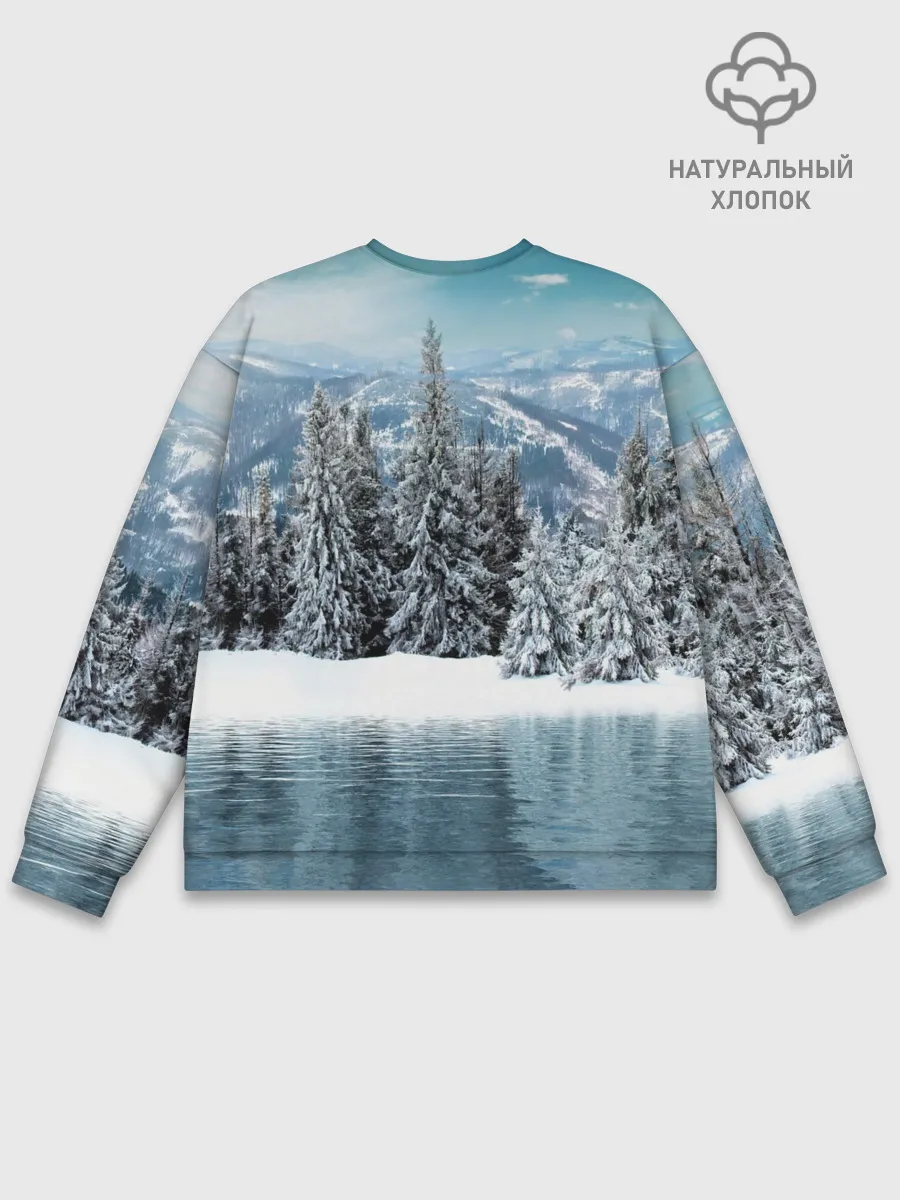 Мужской свитшот базовый / Зимний лес
