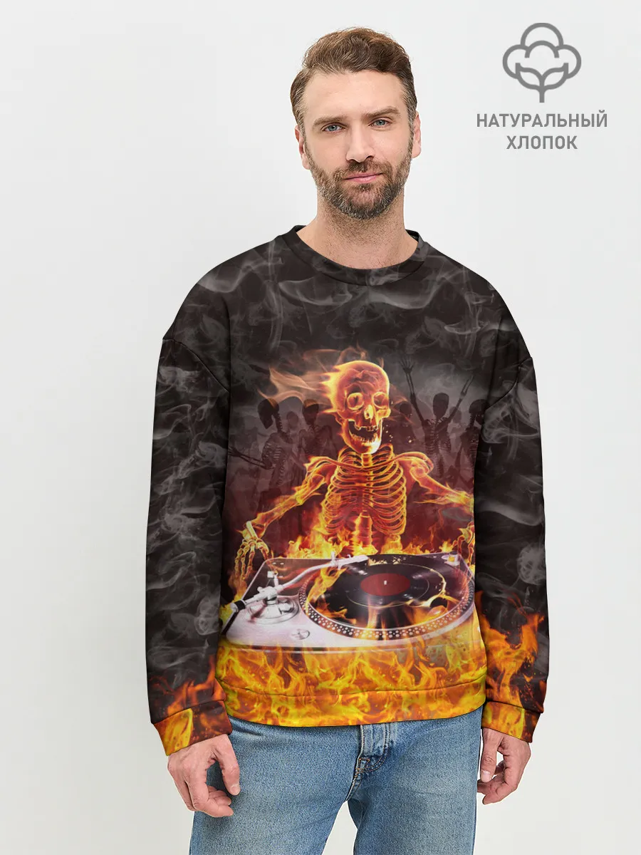 Мужской свитшот базовый / Вечеринка у скелетов