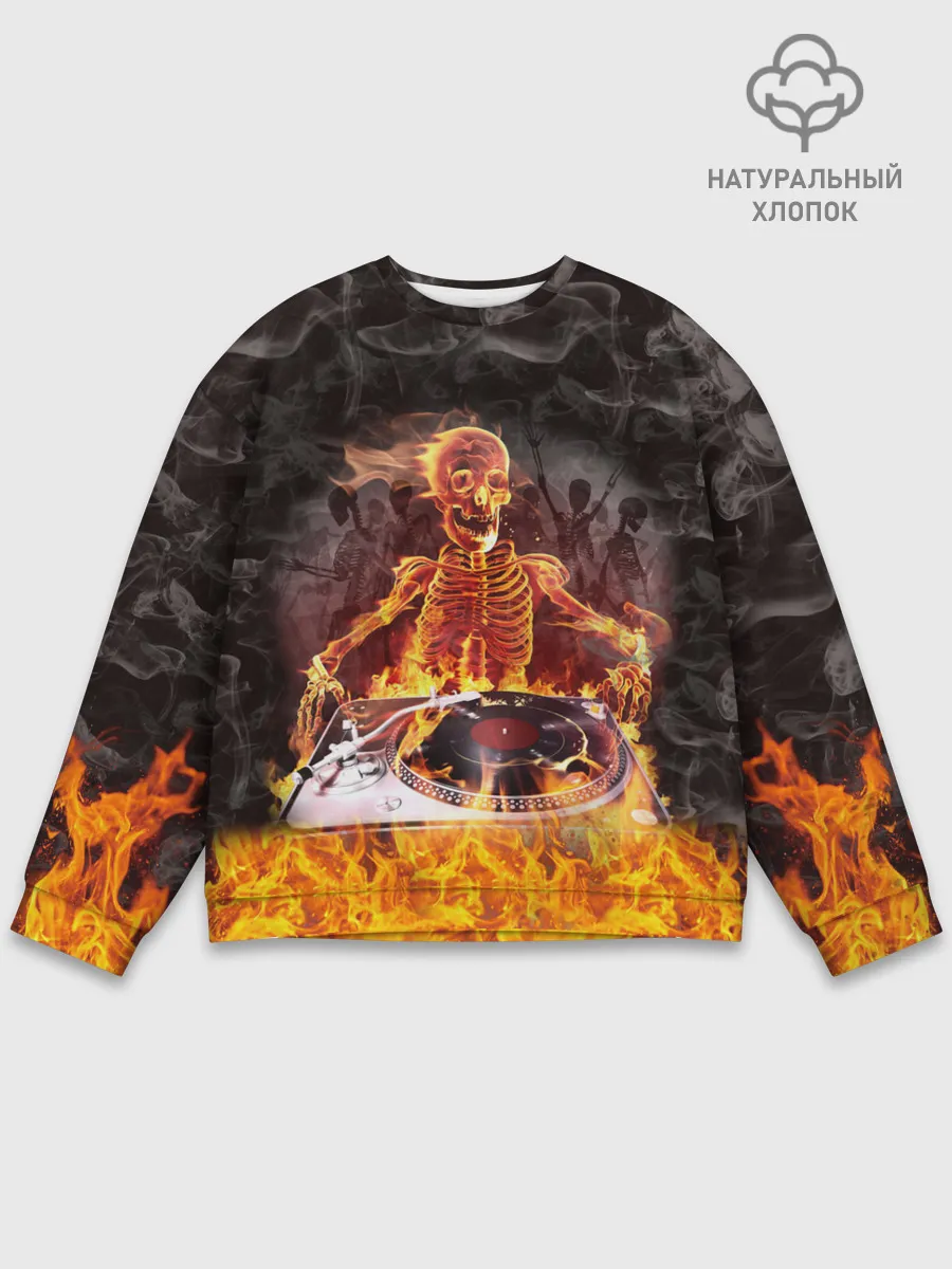 Мужской свитшот базовый / Вечеринка у скелетов