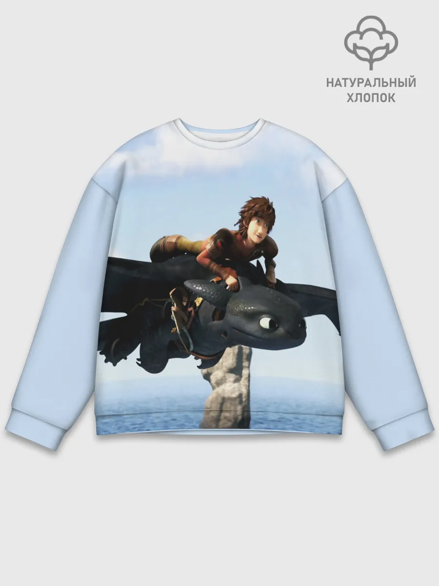 Мужской свитшот базовый / КАК ПРИРУЧИТЬ ДРАКОНА