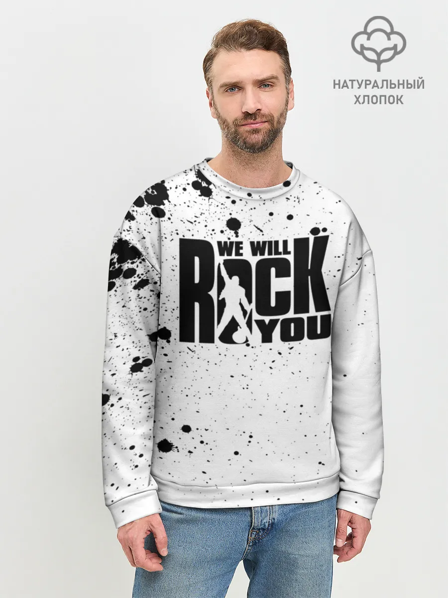 Мужской свитшот базовый / Queen - We Will Rock You