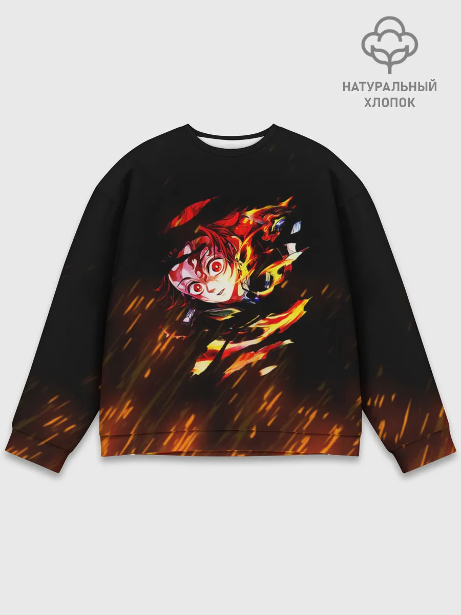 Мужской свитшот базовый / Burning Kamado