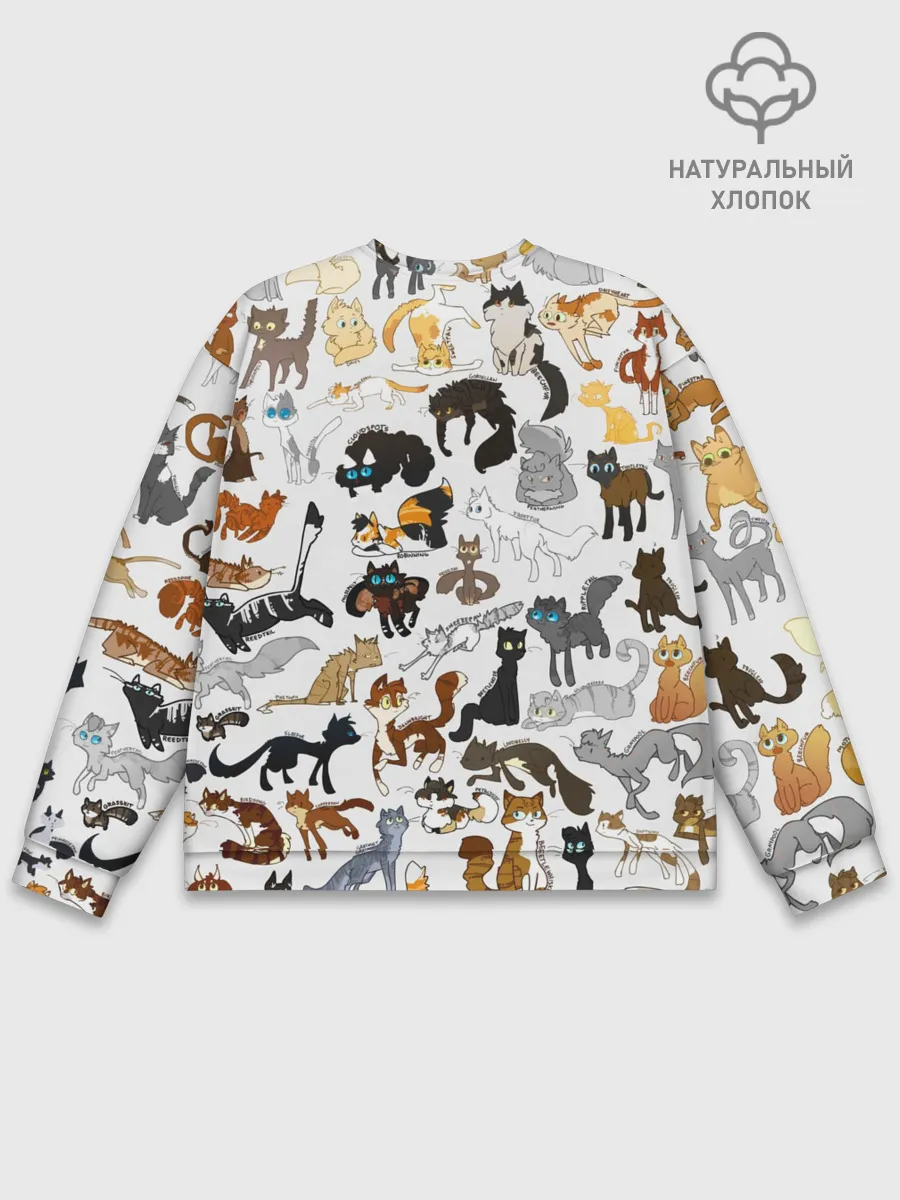 Мужской свитшот базовый / Котоколлаж 03