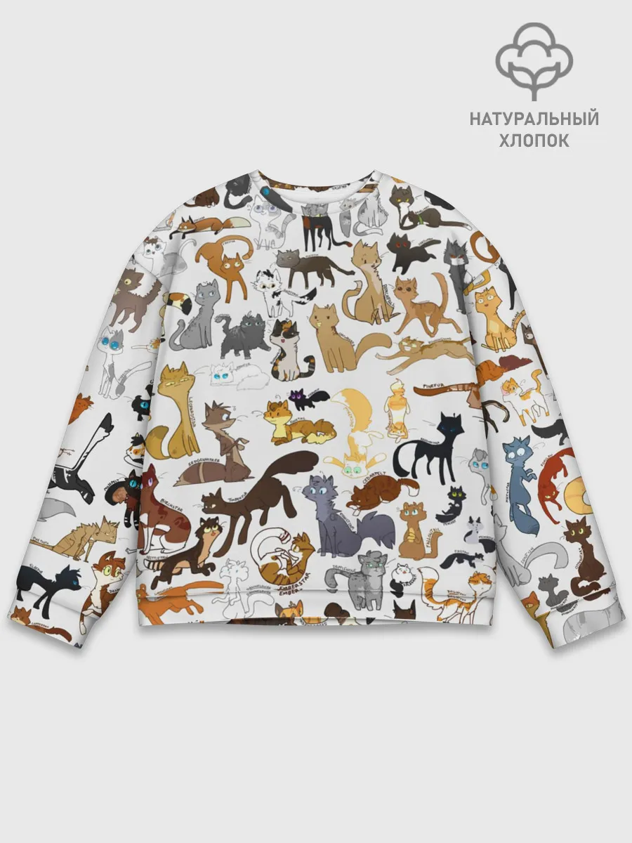 Мужской свитшот базовый / Котоколлаж 01