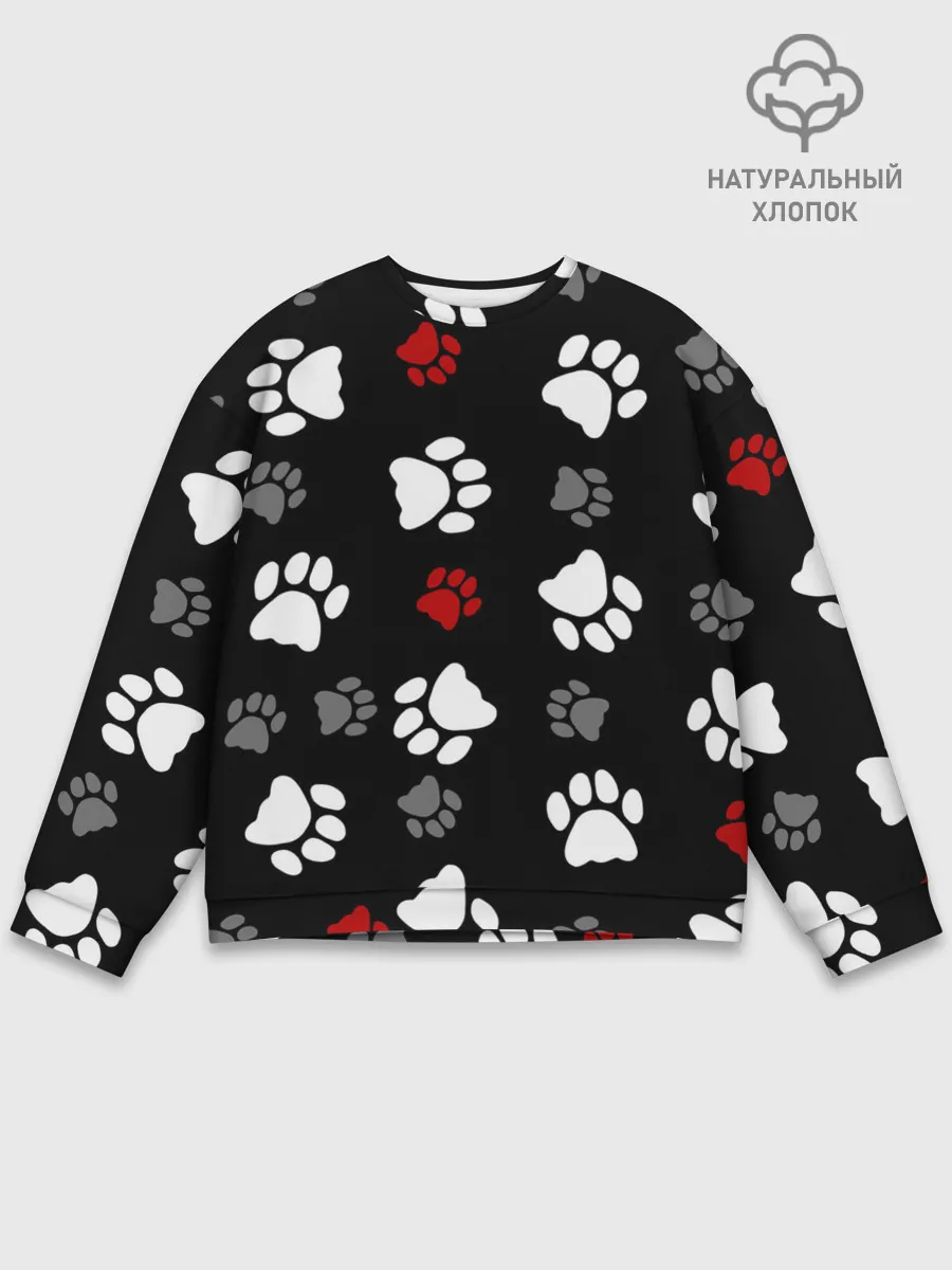 Мужской свитшот базовый / Следы лап