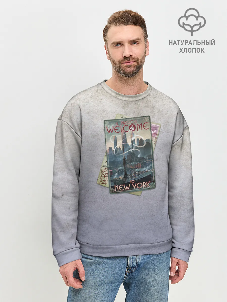 Мужской свитшот базовый / Welcome to New York