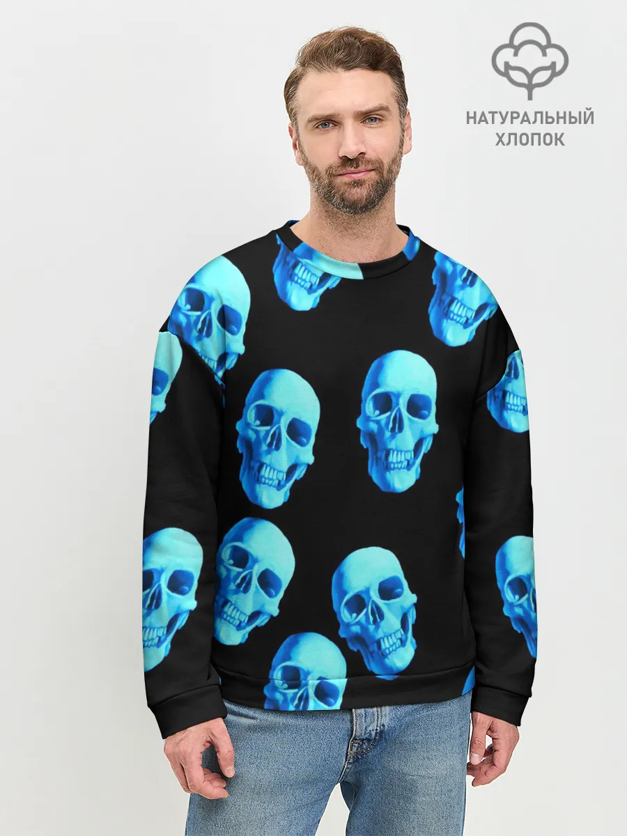 Мужской свитшот базовый / Черепа стиль