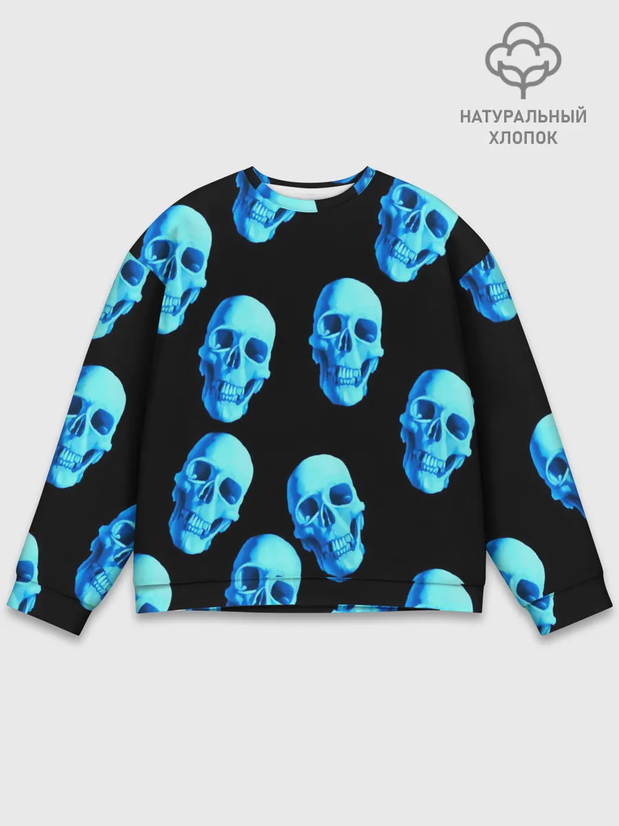 Мужской свитшот базовый / Черепа стиль
