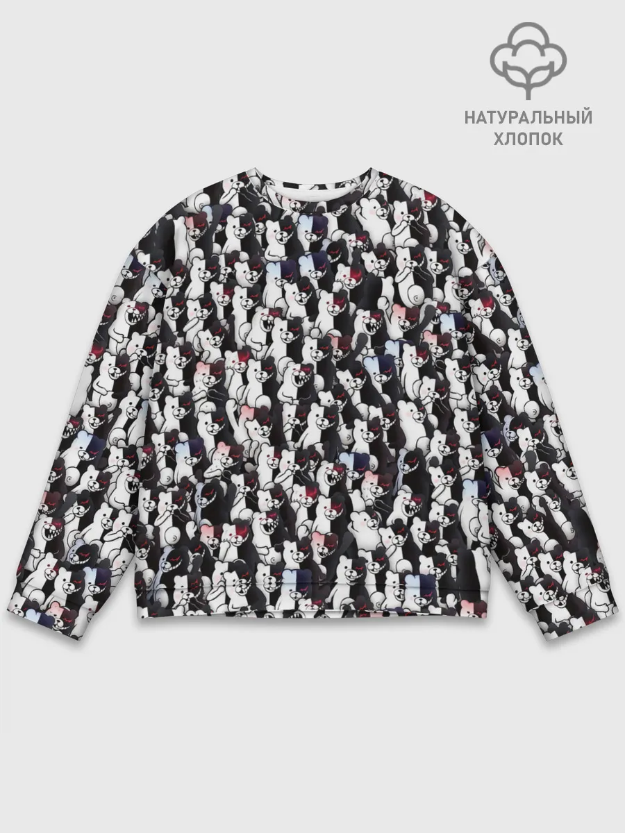 Мужской свитшот базовый / Черно-белые медведи