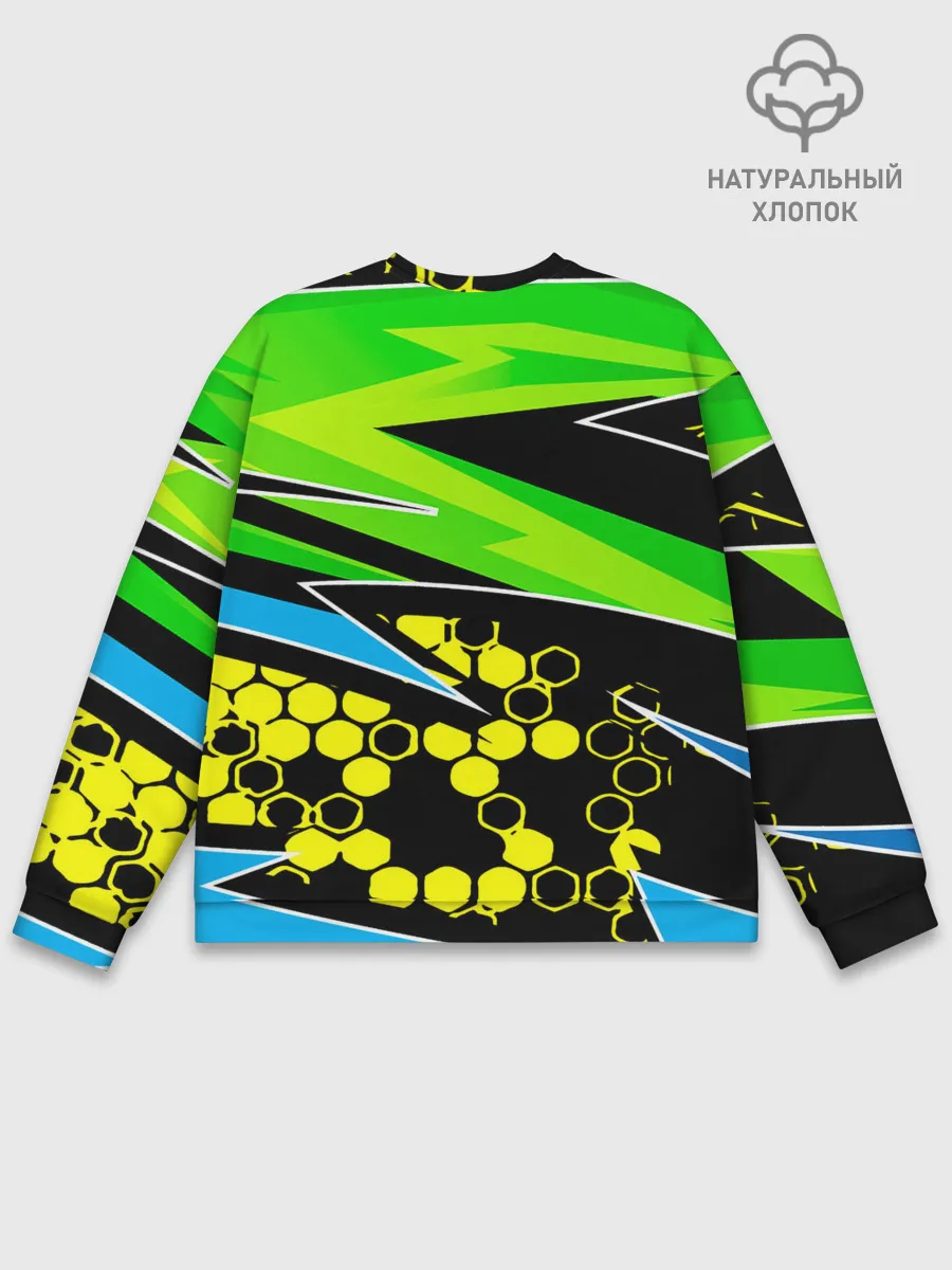 Мужской свитшот базовый / Light green urban marble