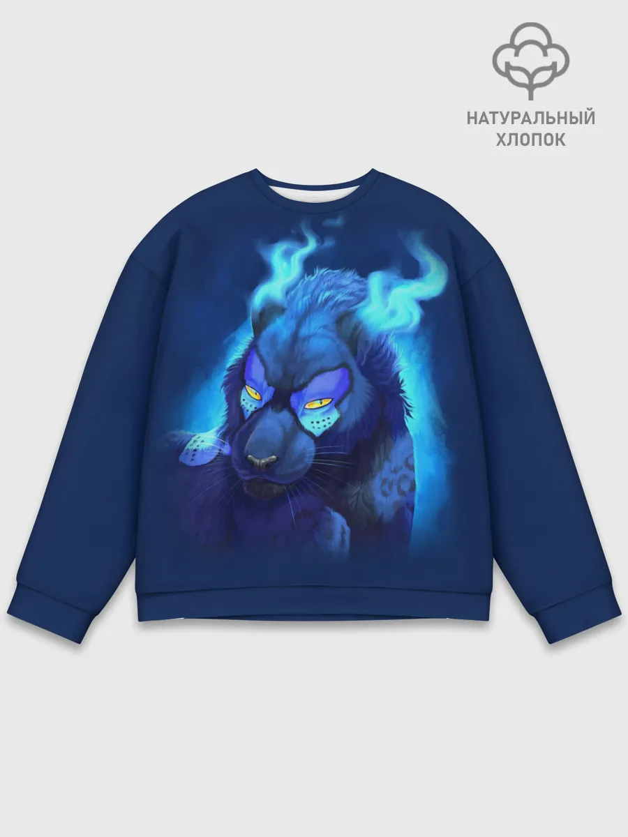Мужской свитшот базовый / Лунная пантера #22
