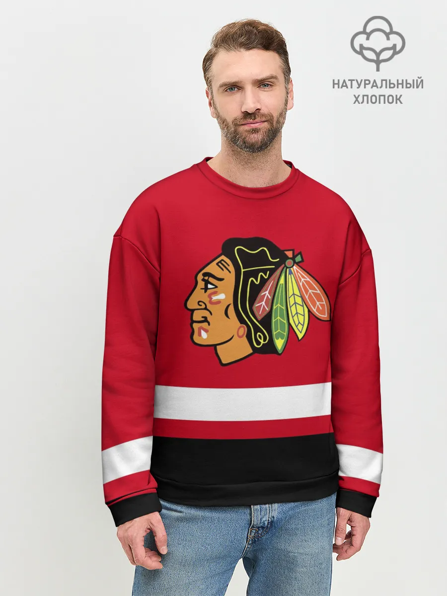 Мужской свитшот базовый / Chicago Blackhawks