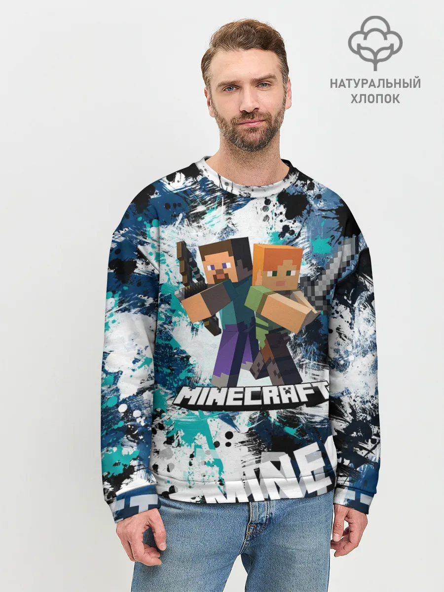 Мужской свитшот базовый / Minecraft / Майнкрафт