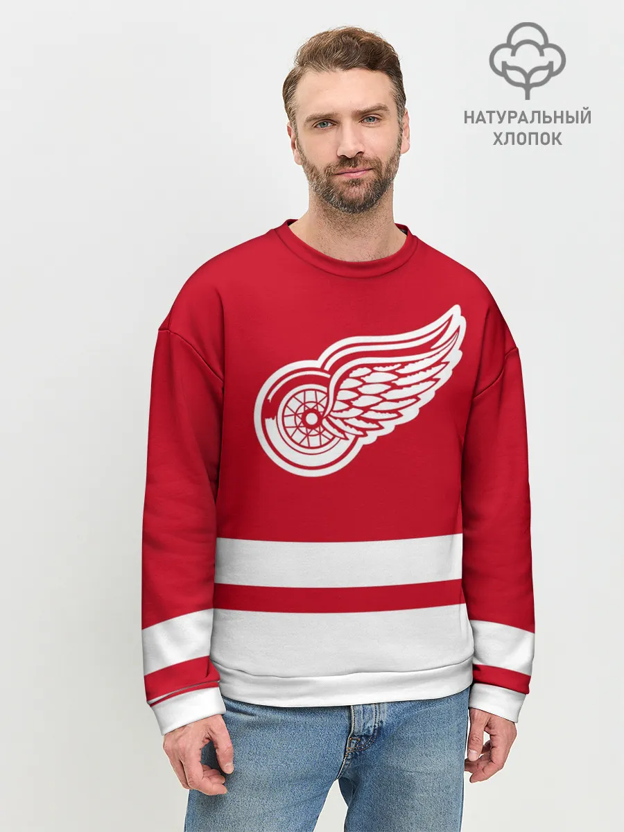 Мужской свитшот базовый / Детройт Ред Уингз