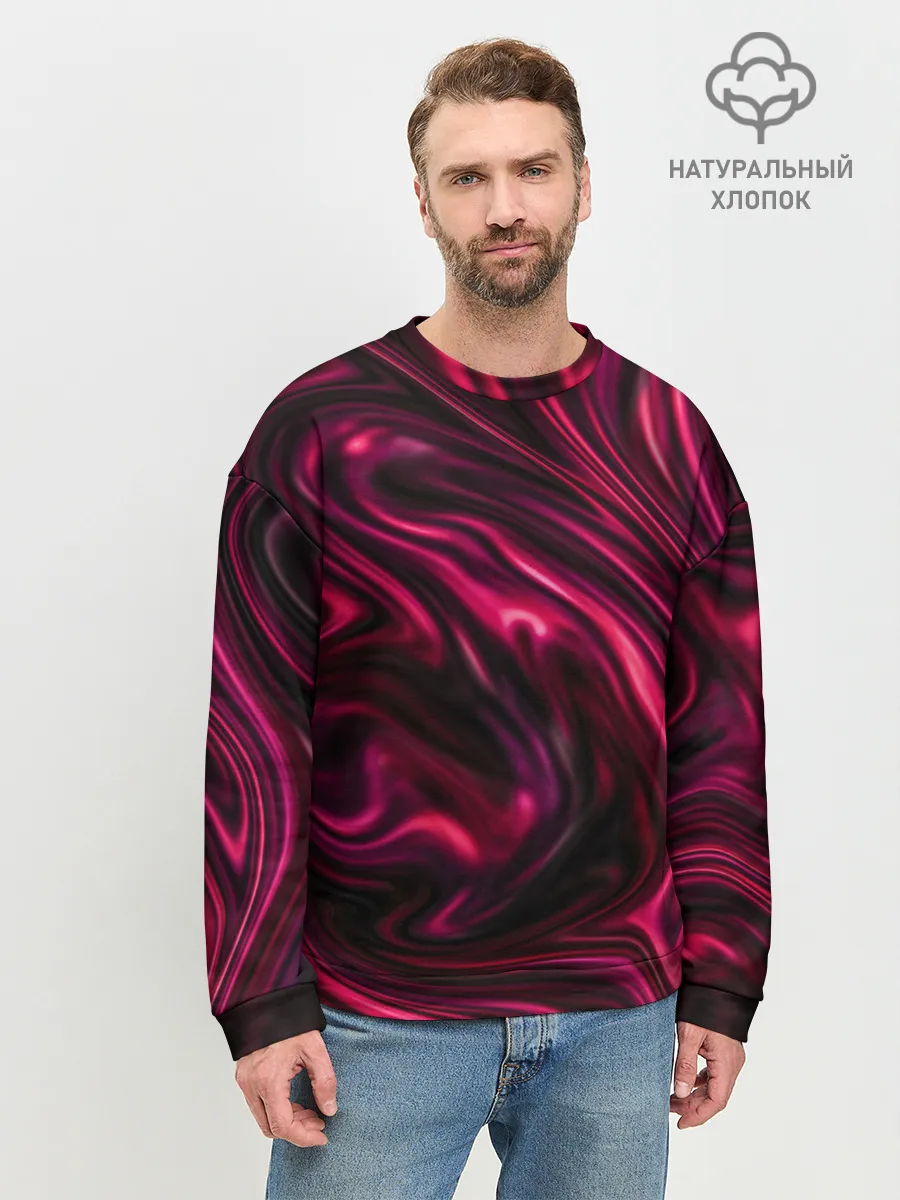 Мужской свитшот базовый / Abstract Fluid