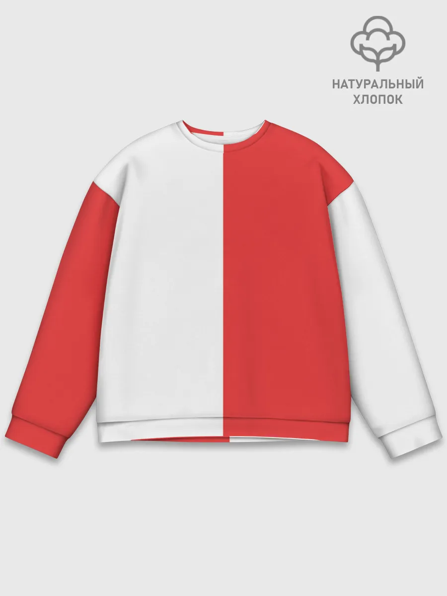 Мужской свитшот базовый / Красно-белая форма