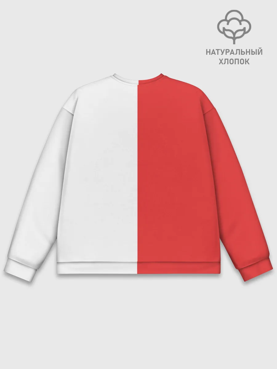 Мужской свитшот базовый / Красно-белая форма