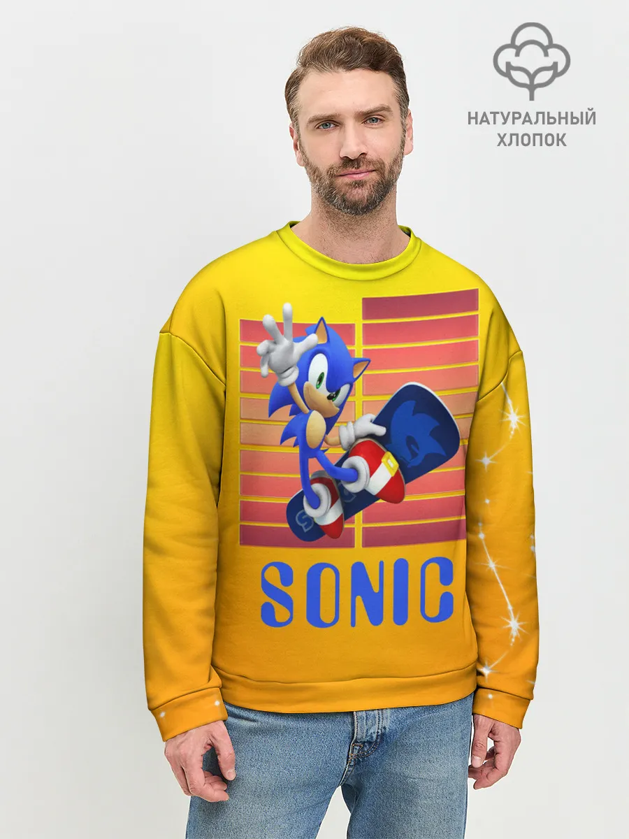 Мужской свитшот базовый / Sonic - Соник
