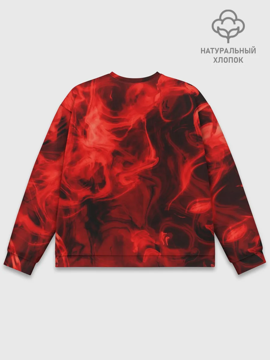 Мужской свитшот базовый / Красный дым