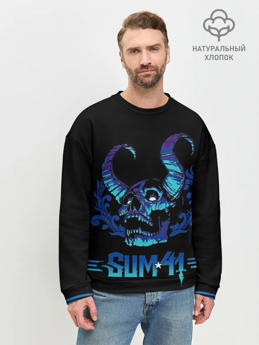 Мужской свитшот базовый / Horned skull