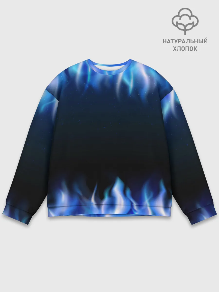Мужской свитшот базовый / Синий Огонь