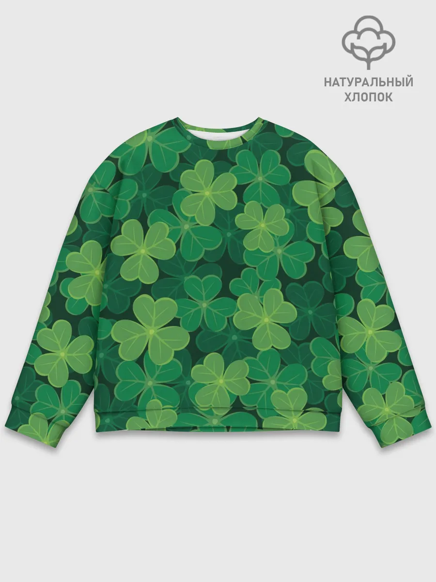 Мужской свитшот базовый / Ирландский клевер