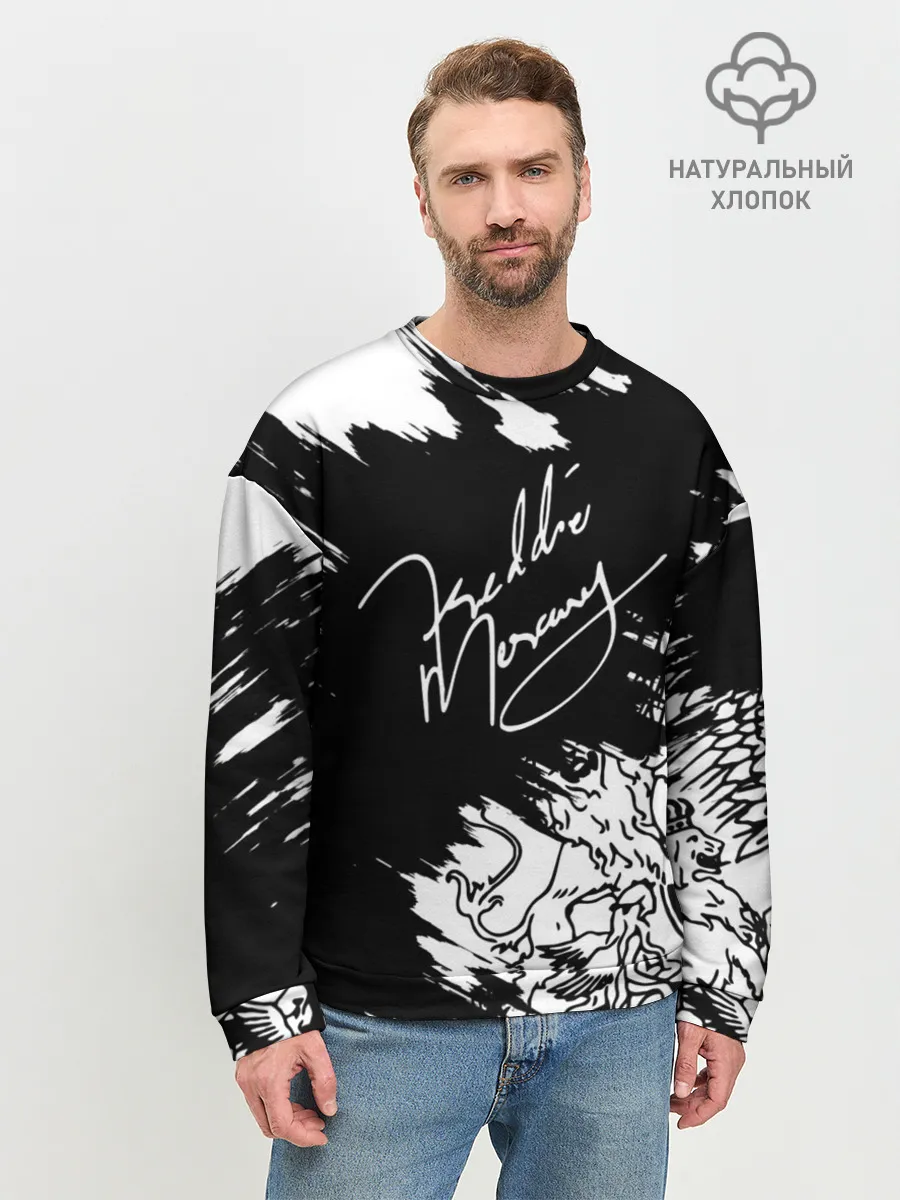 Мужской свитшот базовый / Автограф Фредди Меркьюри