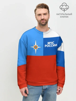 Мужской свитшот базовый / Флаг МЧС России