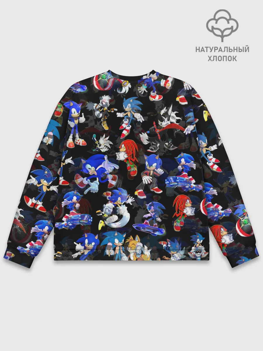 Мужской свитшот базовый / Sonic паттерн