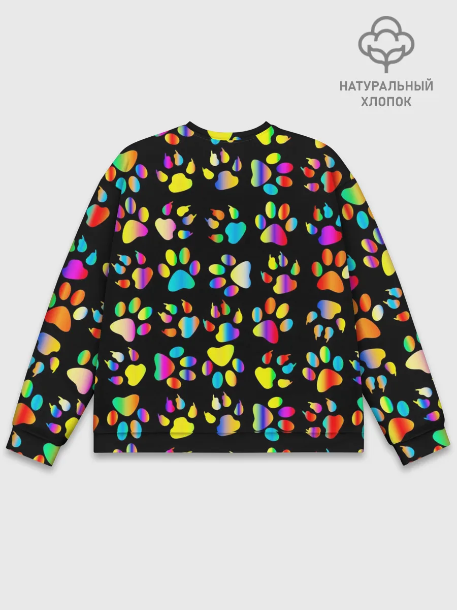 Мужской свитшот базовый / Корги | Цветные лапки