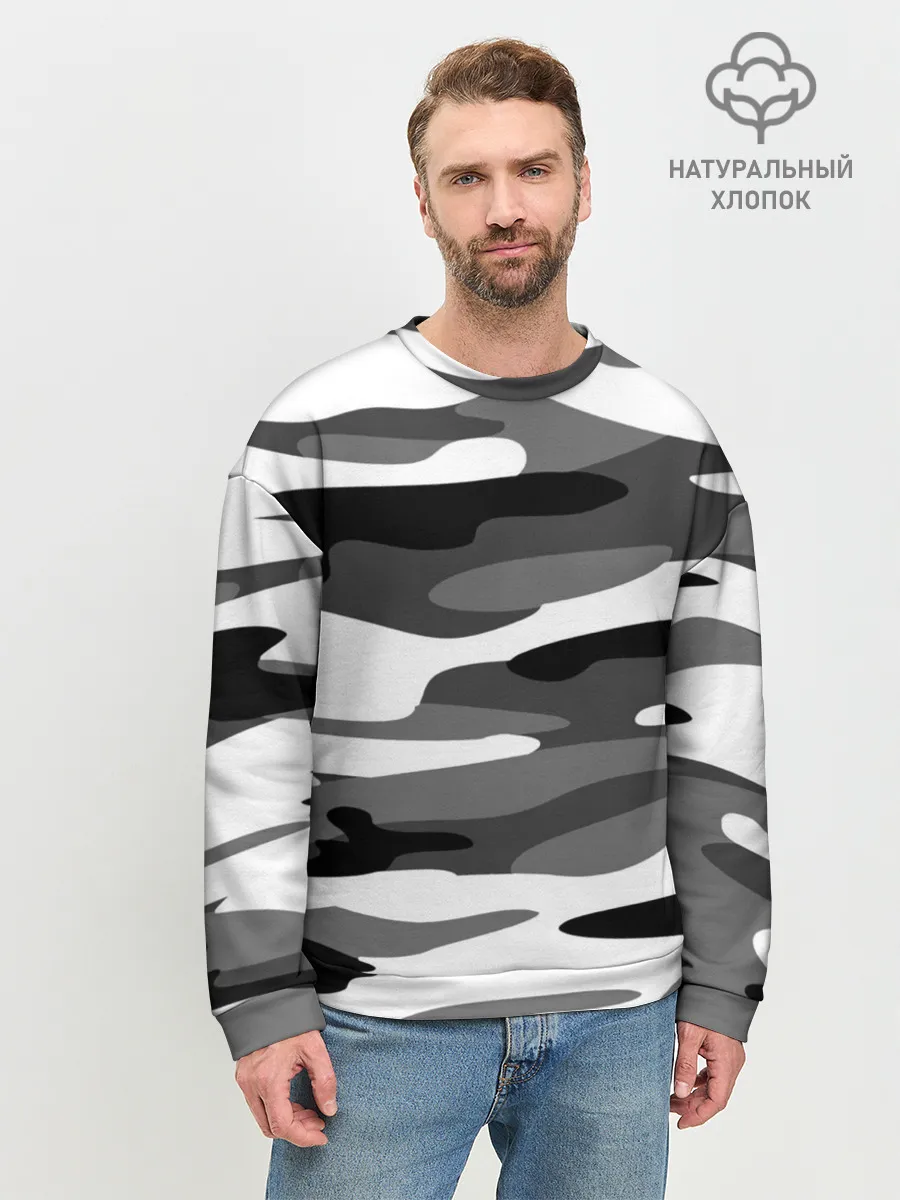 Мужской свитшот базовый / Камуфляж Sabaton без лого