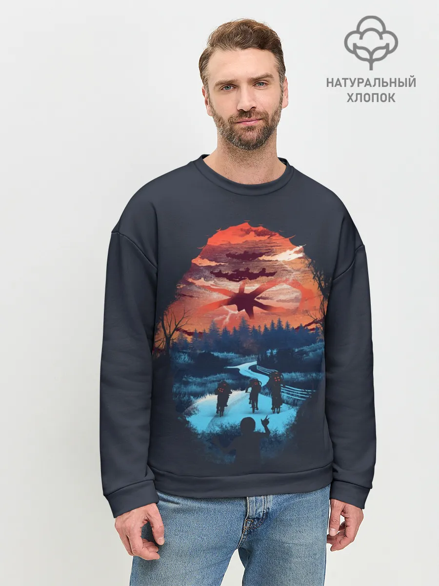 Мужской свитшот базовый / Очень Странные Дела