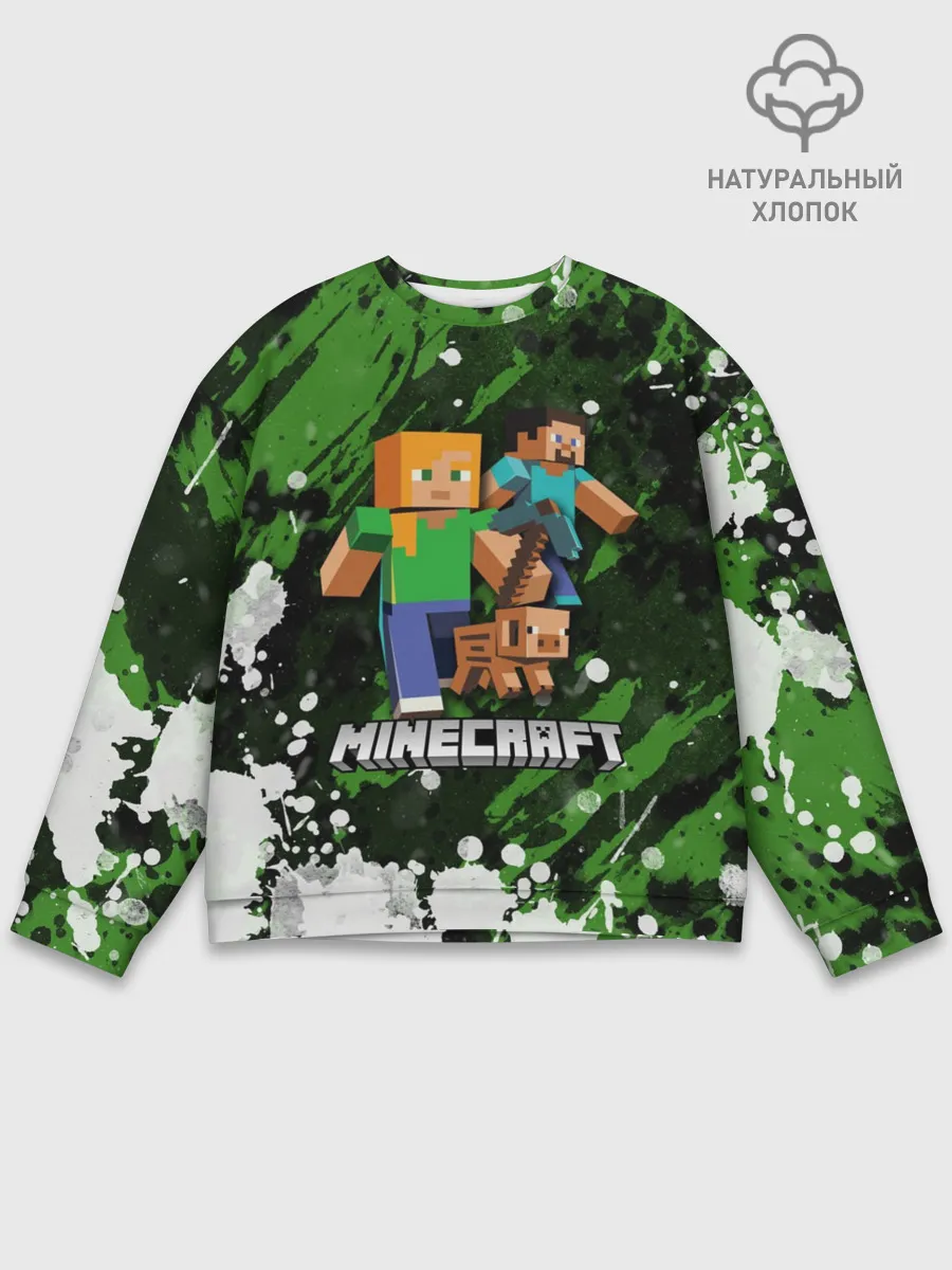Мужской свитшот базовый / Minecraft / Майнкрафт
