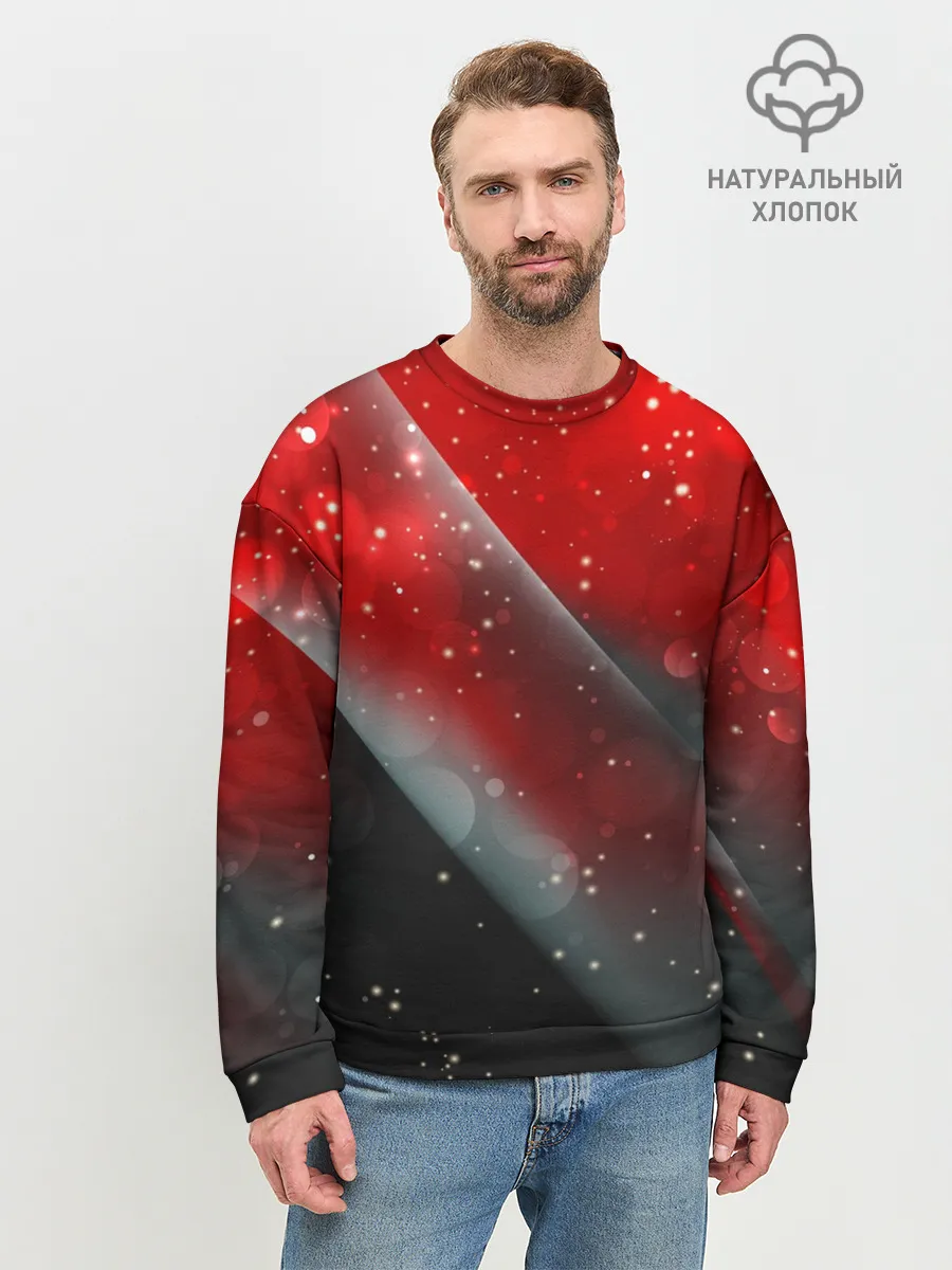 Мужской свитшот базовый / Red & Black