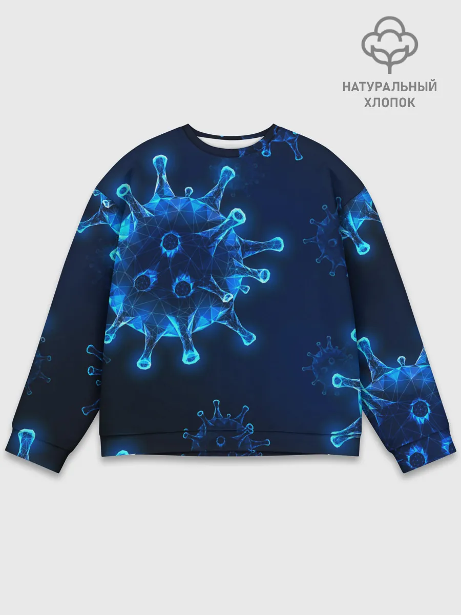 Мужской свитшот базовый / Коронавирус